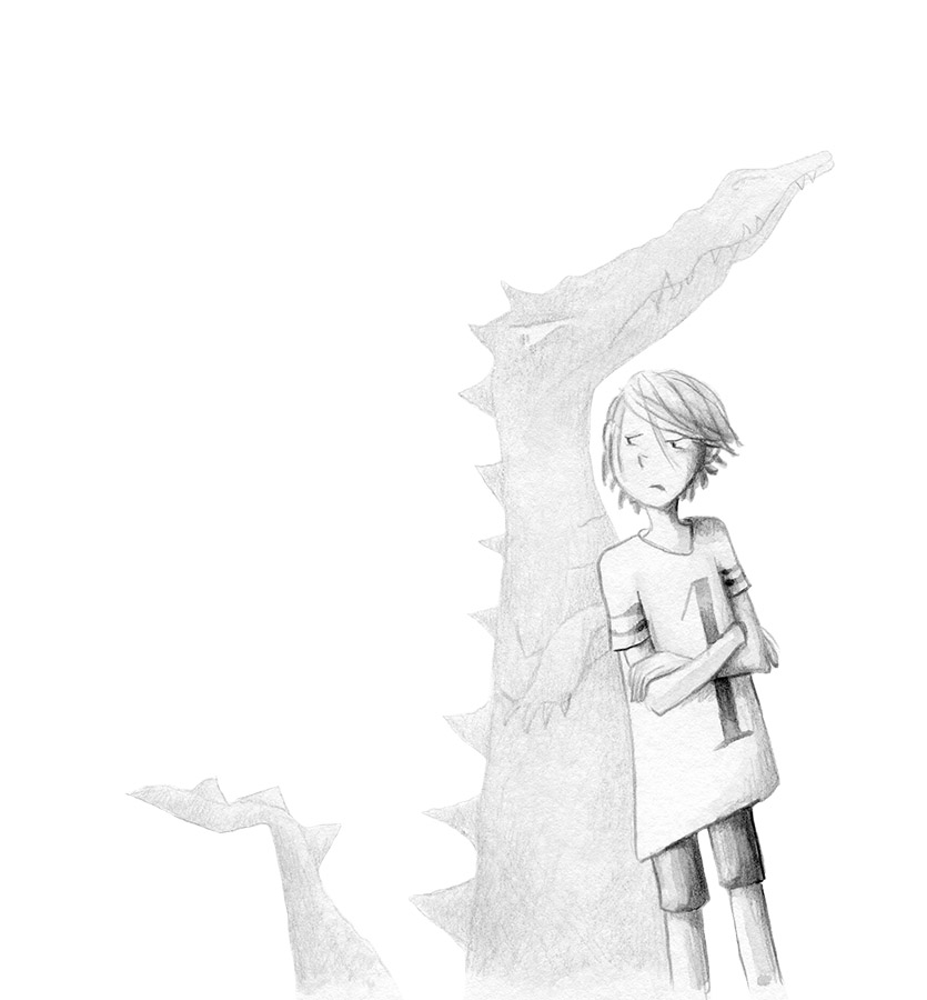 illustration children crocodile